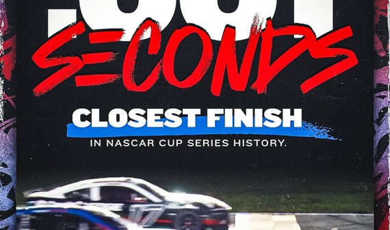 В NASCAR Cup Series установлен новый рекорд плотности на финише, в 0,001 сек.